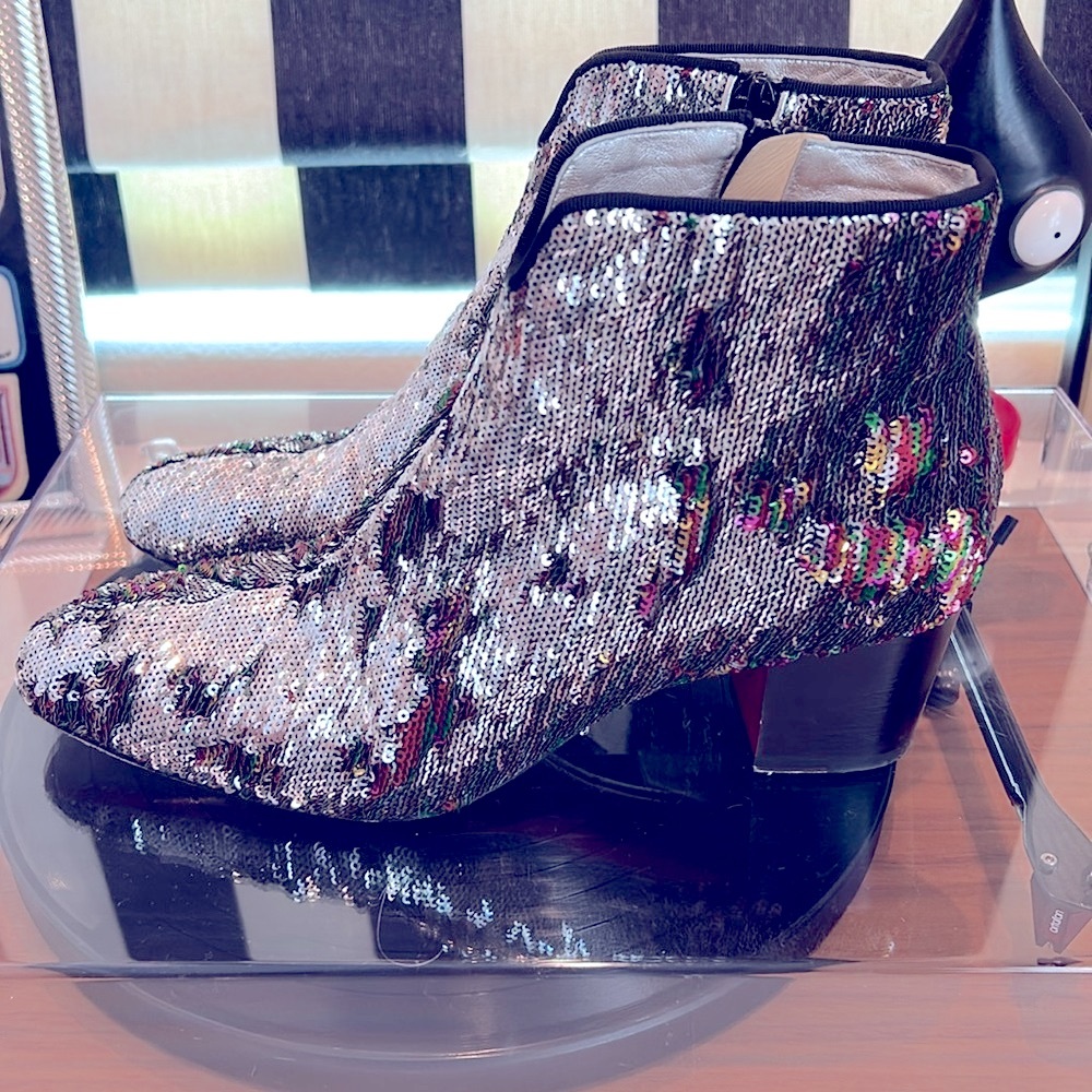Christian Louboutin sequin boot